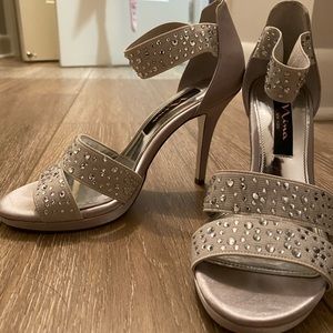 Nina Shoes - silver heels